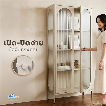 ตู้โชว์ 2 บานเปิด FURDINI ARCO 80 ซม. สีเทา_6