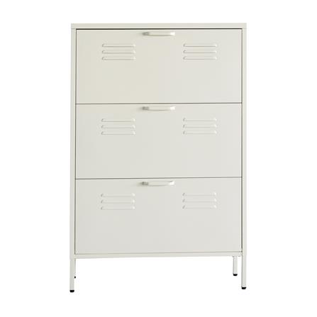 ตู้รองเท้าเหล็ก 3 ชั้น FURDINI NOVA 80 ซม. สีขาว_0