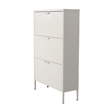 ตู้รองเท้าเหล็ก 3 ชั้น FURDINI NOVA 80 ซม. สีขาว_1