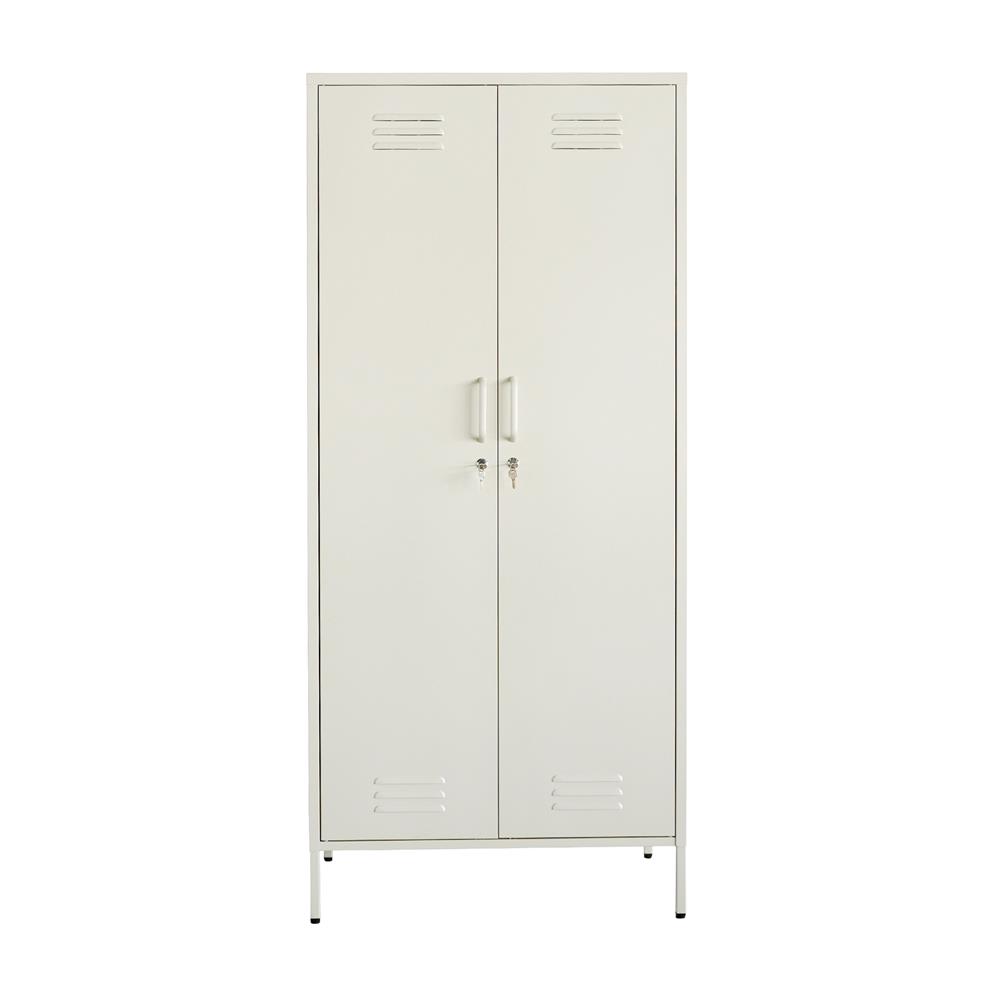 ตู้เสื้อผ้าเหล็ก 2 บานเปิด FURDINI NOVA 80 ซม. สีขาว