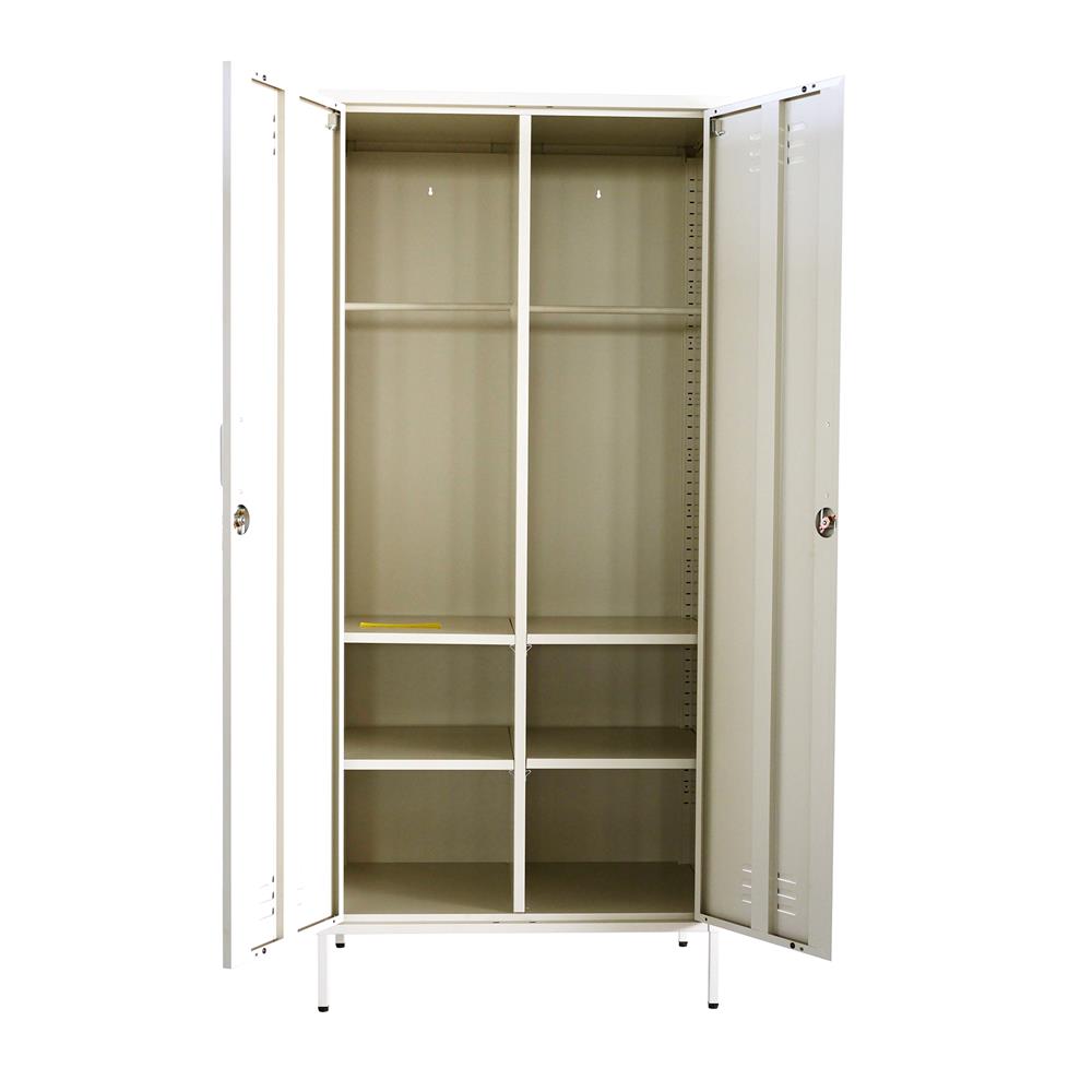 ตู้เสื้อผ้าเหล็ก 2 บานเปิด FURDINI NOVA 80 ซม. สีขาว