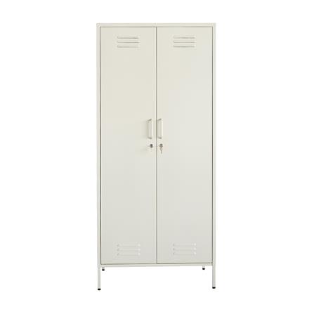 ตู้เสื้อผ้าเหล็ก 2 บานเปิด FURDINI NOVA 80 ซม. สีขาว_0