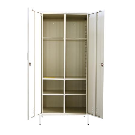 ตู้เสื้อผ้าเหล็ก 2 บานเปิด FURDINI NOVA 80 ซม. สีขาว_2