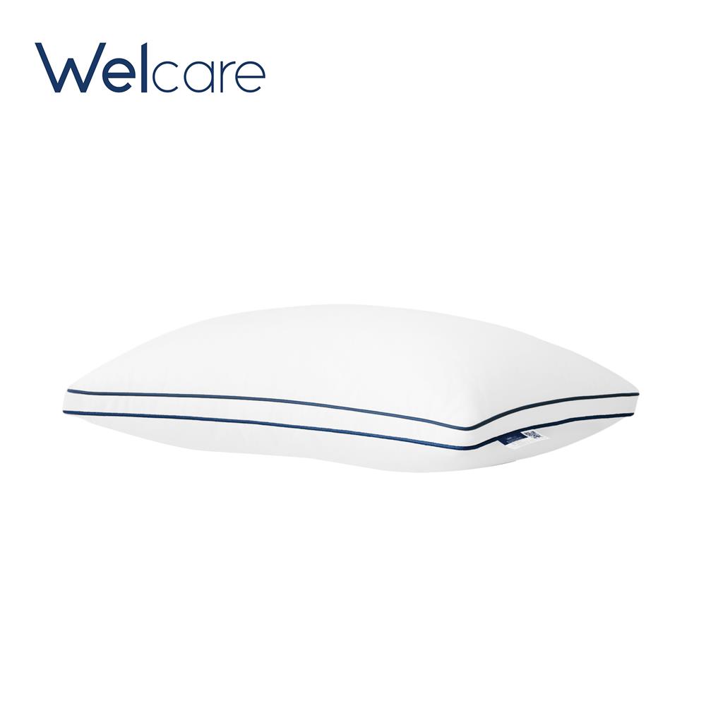 หมอนหนุน ขนห่านเทียม WELCARE SOFT GEL 49x74x19 ซม. สีขาว