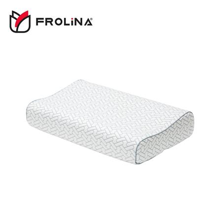หมอนสุขภาพ เมมโมรี่โฟม FROLINA CURVA 60x40x12 ซม. สีขาว_0