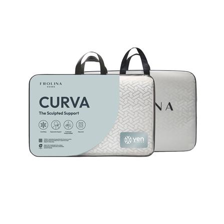 หมอนสุขภาพ เมมโมรี่โฟม FROLINA CURVA 60x40x12 ซม. สีขาว_7