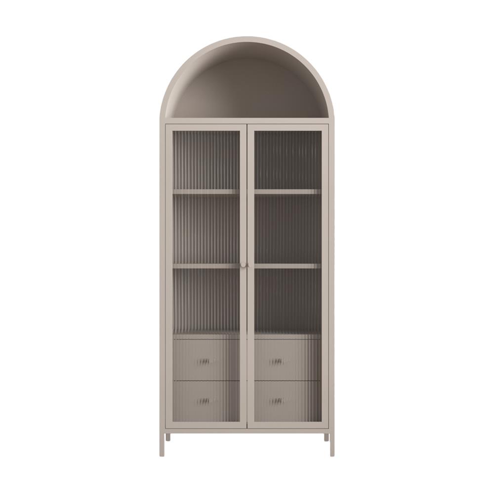 ตู้โชว์ 2 บานเปิด FURDINI ARCO 75 ซม. สีเทา