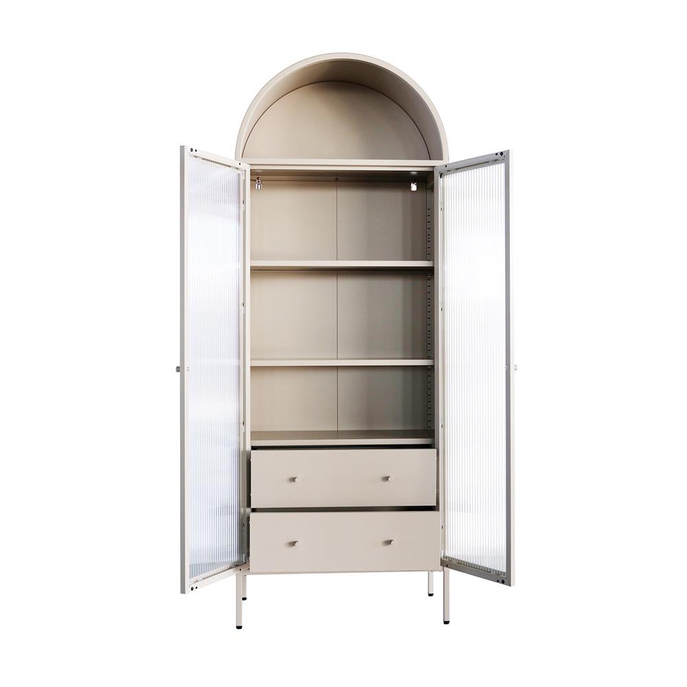 ตู้โชว์ 2 บานเปิด FURDINI ARCO 75 ซม. สีเทา