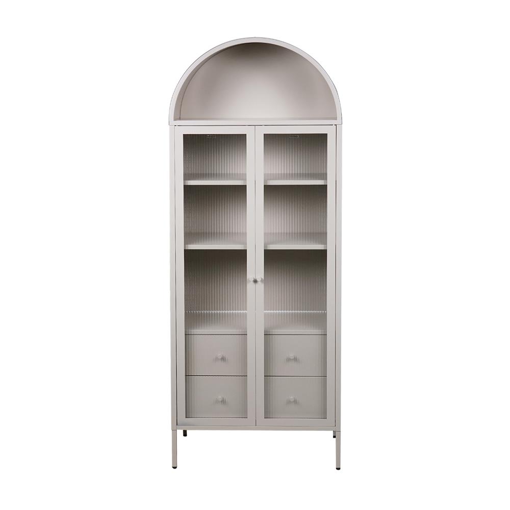 ตู้โชว์ 2 บานเปิด FURDINI ARCO 75 ซม. สีเทา