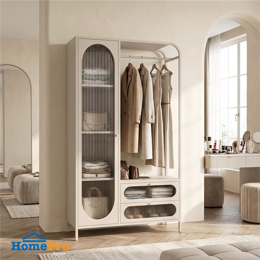 ตู้เสื้อผ้าบานผสม FURDINI ARCO 102 ซม. สีเทา