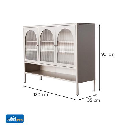 ตู้เก็บของ 3 บานเปิด FURDINI ARCO 120 ซม. สีเทา_5