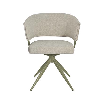 เก้าอี้ทานข้าวหมุนได้ BENETTA VELORA สีเบจ/เขียว_1