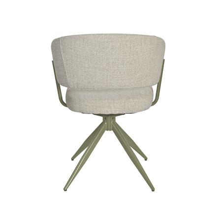 เก้าอี้ทานข้าวหมุนได้ BENETTA VELORA สีเบจ/เขียว_4