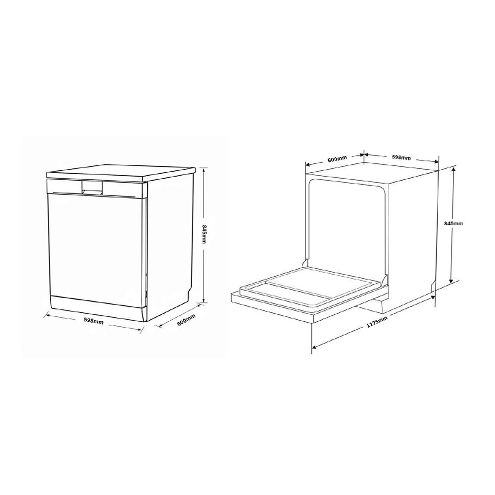 เครื่องล้างจานตั้งพื้น HAFELE ECO PIXELS 495.06.536