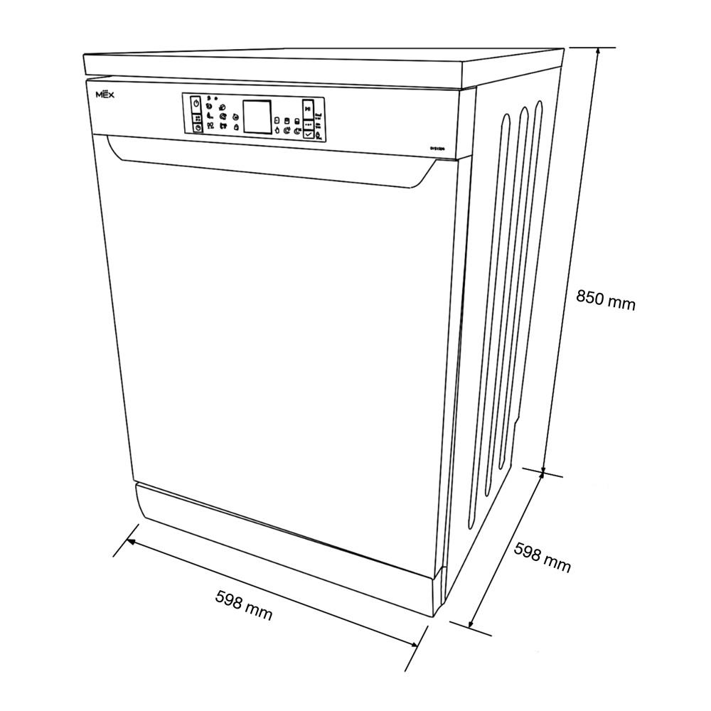 เครื่องล้างจานตั้งพื้น MEX DI815DG