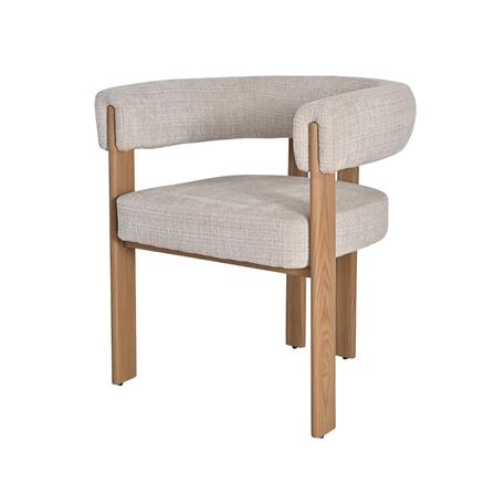 เก้าอี้ทานข้าว BENETTA HARMONA สีเบจ/น้ำตาล