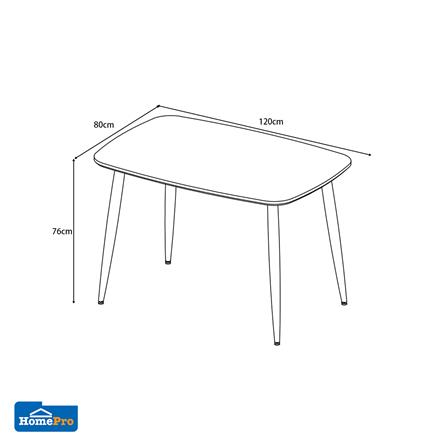 โต๊ะทานข้าว FURDINI JOAH 120 ซม. สีลายหิน/ขาว_2