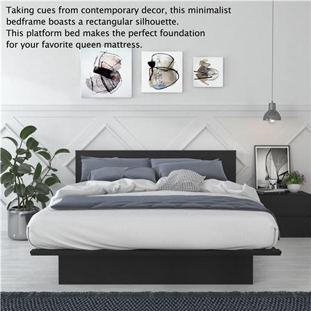 เตียง 6 ฟุต TOMATO HOME B-DK-04 สีแบล็กโอ๊ค_4