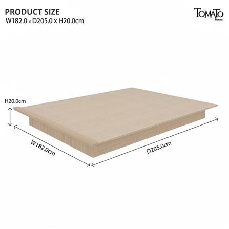 เตียง 6 ฟุต TOMATO HOME B-SK-04 สีแพลงโอ๊ค_5