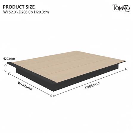 เตียง 5 ฟุต TOMATO HOME B-SQ-04 สีดำ_5