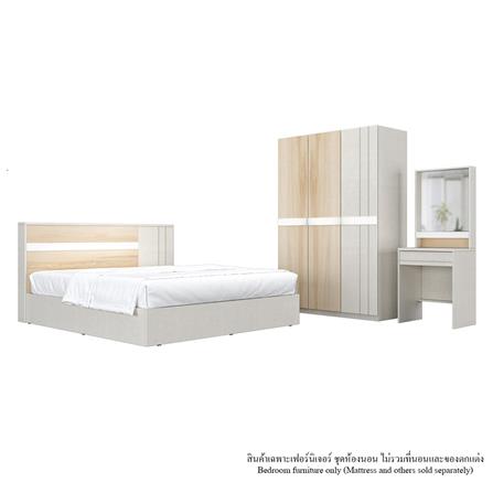 ชุดห้องนอน 6 ฟุต KONCEPT MAZE 19250614 สีไอโวรี่/ลินด์เบิร์ก