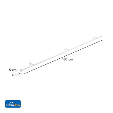 รางเหล็ก ยืดหด HOME LIVING STYLE CORK 180-310 ซม. สีขาว_4