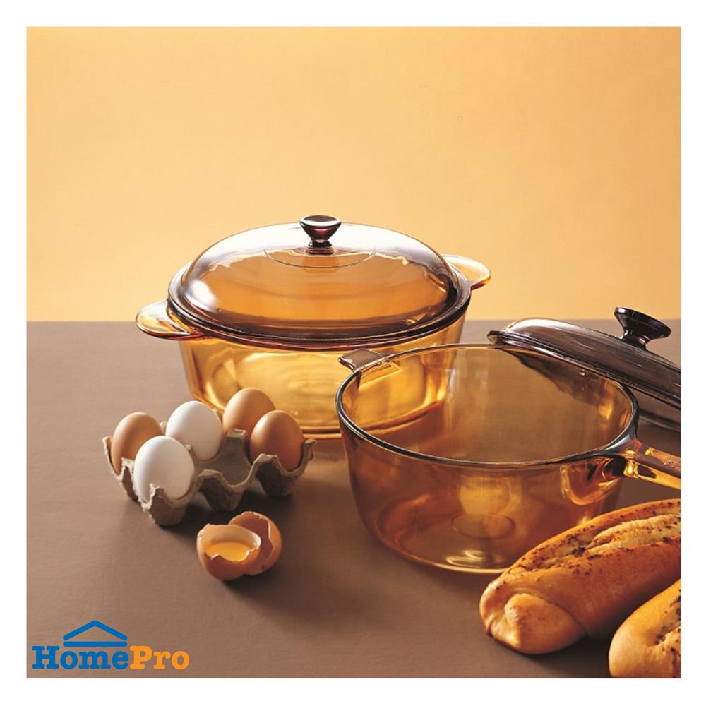 หม้อ 23 ซม. VISIONS VF สีเหลือง/ใส