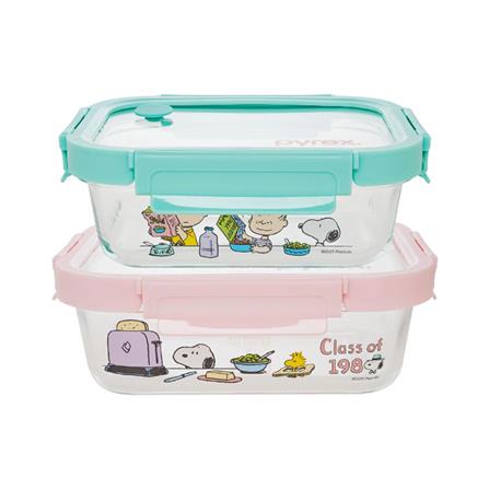 ชุดกล่องอาหารแก้ว PYREX SNOOPY BRUNCH 0.64 ลิตร และ 1.05 ลิตร (แพ็ก 2 ชิ้น)_0