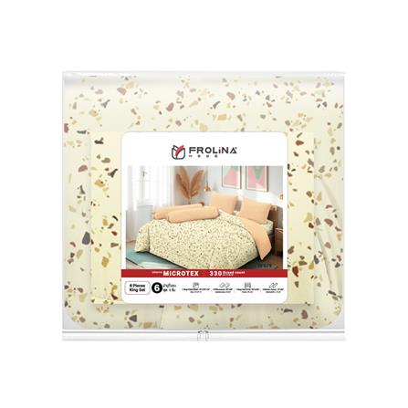 ชุดผ้าปูที่นอน 6 ฟุต (ชุด 6 ชิ้น) FROLINA MICROTEX DF079_4