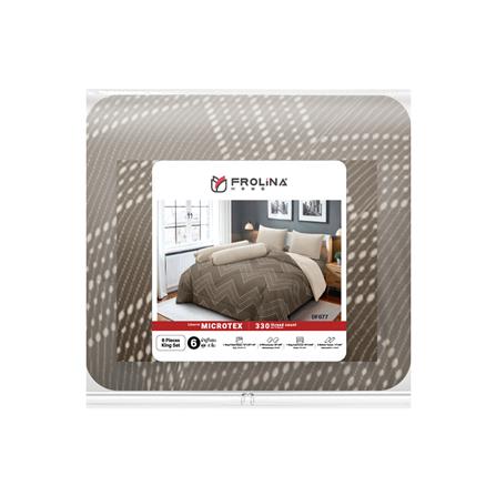 ชุดผ้าปูที่นอน 6 ฟุต (ชุด 6 ชิ้น) FROLINA MICROTEX DF077_4