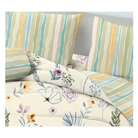 ชุดผ้าปูที่นอน 6 ฟุต (ชุด 6 ชิ้น) FROLINA MICROTEX DF074_1