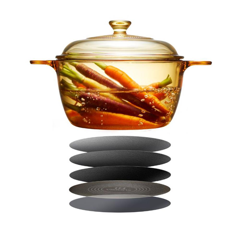 หม้อ 26 ซม. VISIONS COVERED COOKPOT IH สีเหลือง/ใส