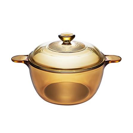 หม้อ 30 ซม. VISIONS COVERED COOKPOT IH สีเหลือง/ใส_0