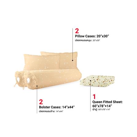ชุดผ้าปูที่นอน 5 ฟุต (ชุด 5 ชิ้น) FROLINA MICROTEX DF079_2