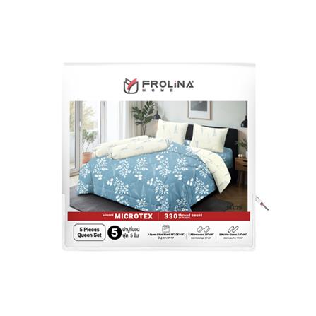ชุดผ้าปูที่นอน 5 ฟุต (ชุด 5 ชิ้น) FROLINA MICROTEX DF075_4