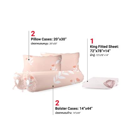 ชุดผ้าปูที่นอน 6 ฟุต (ชุด 5 ชิ้น) FROLINA MICROTEX DF076_2