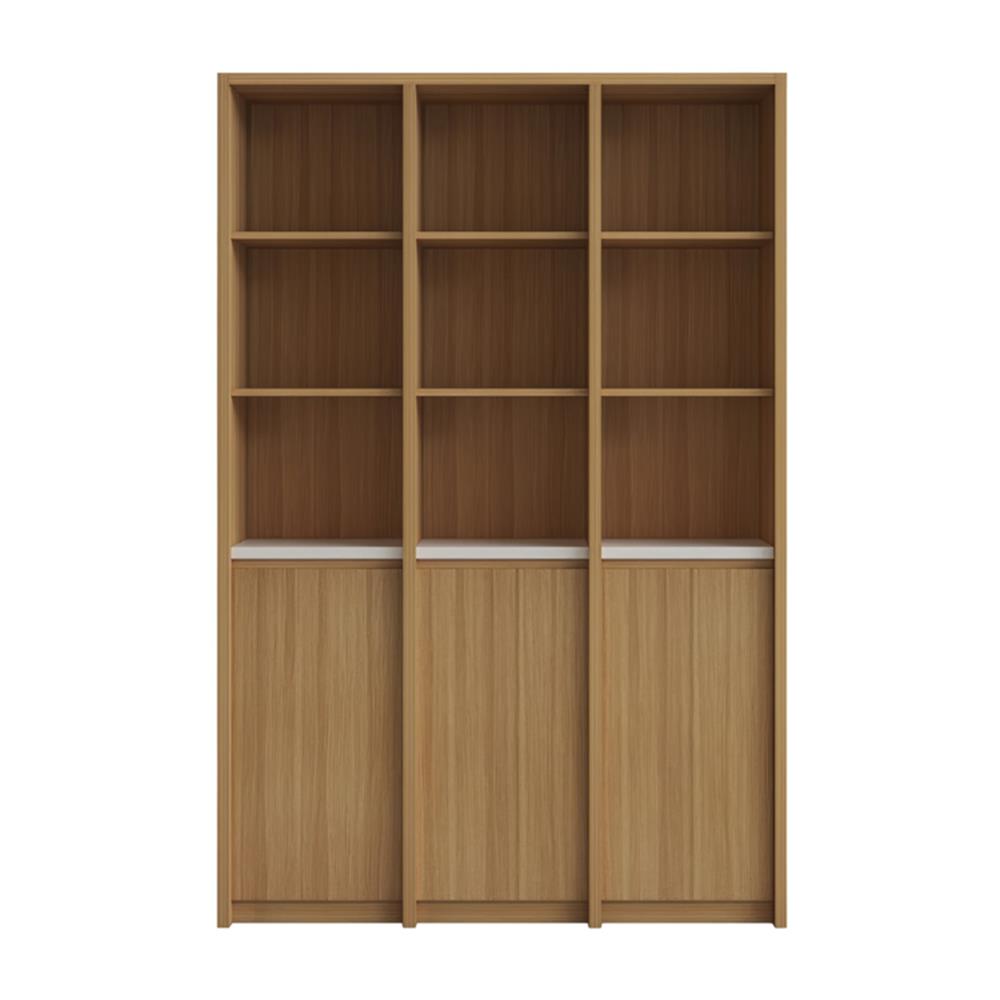 ชั้นวางของผสม 5 ชั้น 3 บานเปิด FURDINI AOMI 120 ซม. สี NATURAL OAK/ขาว