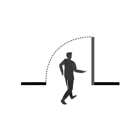 ชุดประตูเหล็กทนไฟ PROFESSIONAL DOOR FFD100G 106.4x204.8 ซม. สีเทา (เปิดด้านซ้าย ออกด้านนอก)_1