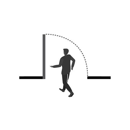 ชุดประตูเหล็กทนไฟ PROFESSIONAL DOOR FD2G 96.4x204.8 ซม. สีเทา (เปิดด้านขวา ออกด้านนอก)_1