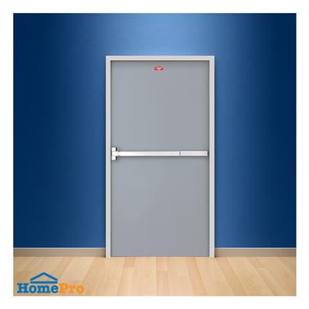 ชุดประตูเหล็กทนไฟ PROFESSIONAL DOOR FD1G 86.4x204.8 ซม. สีเทา (เปิดด้านซ้าย ออกด้านนอก)_2