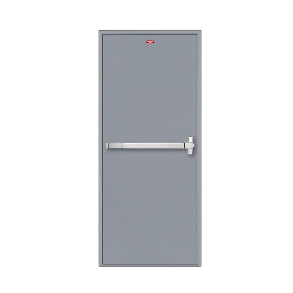 ชุดประตูเหล็กทนไฟ PROFESSIONAL DOOR FD1G 86.4x204.8 ซม. สีเทา (เปิดด้านขวา ออกด้านนอก)