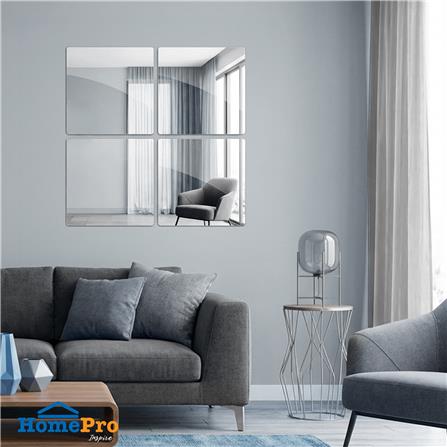 สติ๊กเกอร์ D.I.Y HOME LIVING STYLE GLASS 30x30 ซม. สีเงิน (แพ็ก 4 ชิ้น)_4
