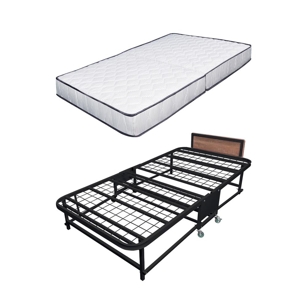 เตียงพับพร้อม TOPPER THAIBULL SSTSFPE245-105TNR 107x198x55 ซม. สีดำ