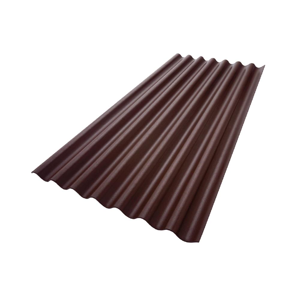 กระเบื้องลอนเล็ก ตราเพชร 0.4x54x150 ซม. สีน้ำตาลสุขสันต์