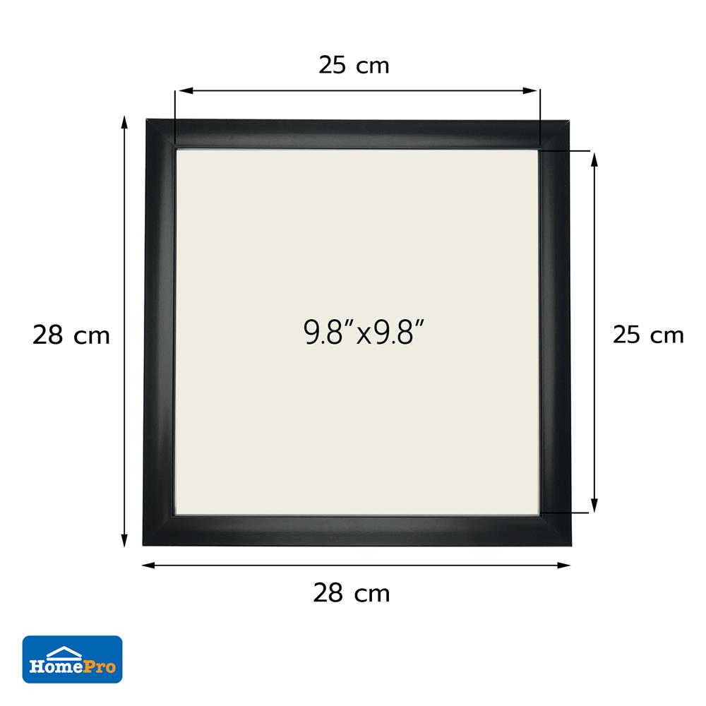 กรอบรูป SNAZZ LENORA SQUARE 25x25 ซม. สีดำ