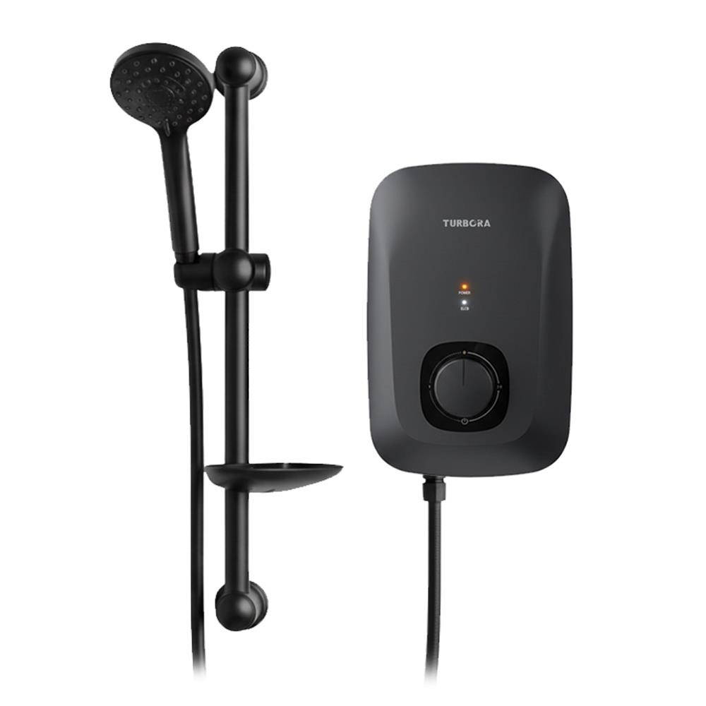 เครื่องทำน้ำอุ่น TURBORA AC-35E สีดำ 3500 วัตต์_0