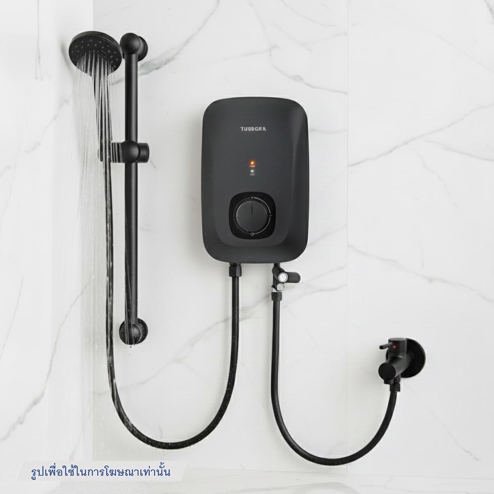 เครื่องทำน้ำอุ่น TURBORA AC-45E 4500 วัตต์ สีดำ