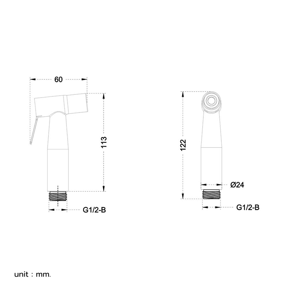 สายฉีดชำระครบชุด FENIX SS304 GL-4712