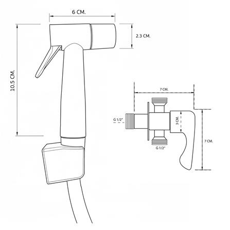 สายฉีดชำระครบชุด พร้อมสต๊อปวาล์ว DONMARK GL-4710_5