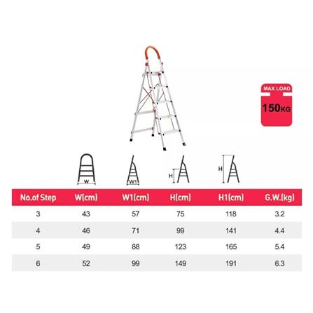 บันได STEP 5 ขั้น BARCO SSHL-005-ORG สีเงิน_4